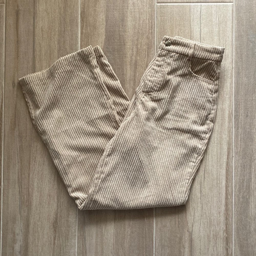 Princess Polly tan ribbed pants